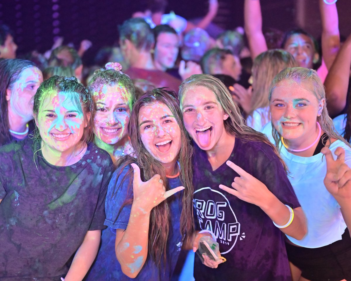 Our first year students kicked off the semester with a Frog Camp reunion and paint party that was pretty amazing! #TCU23